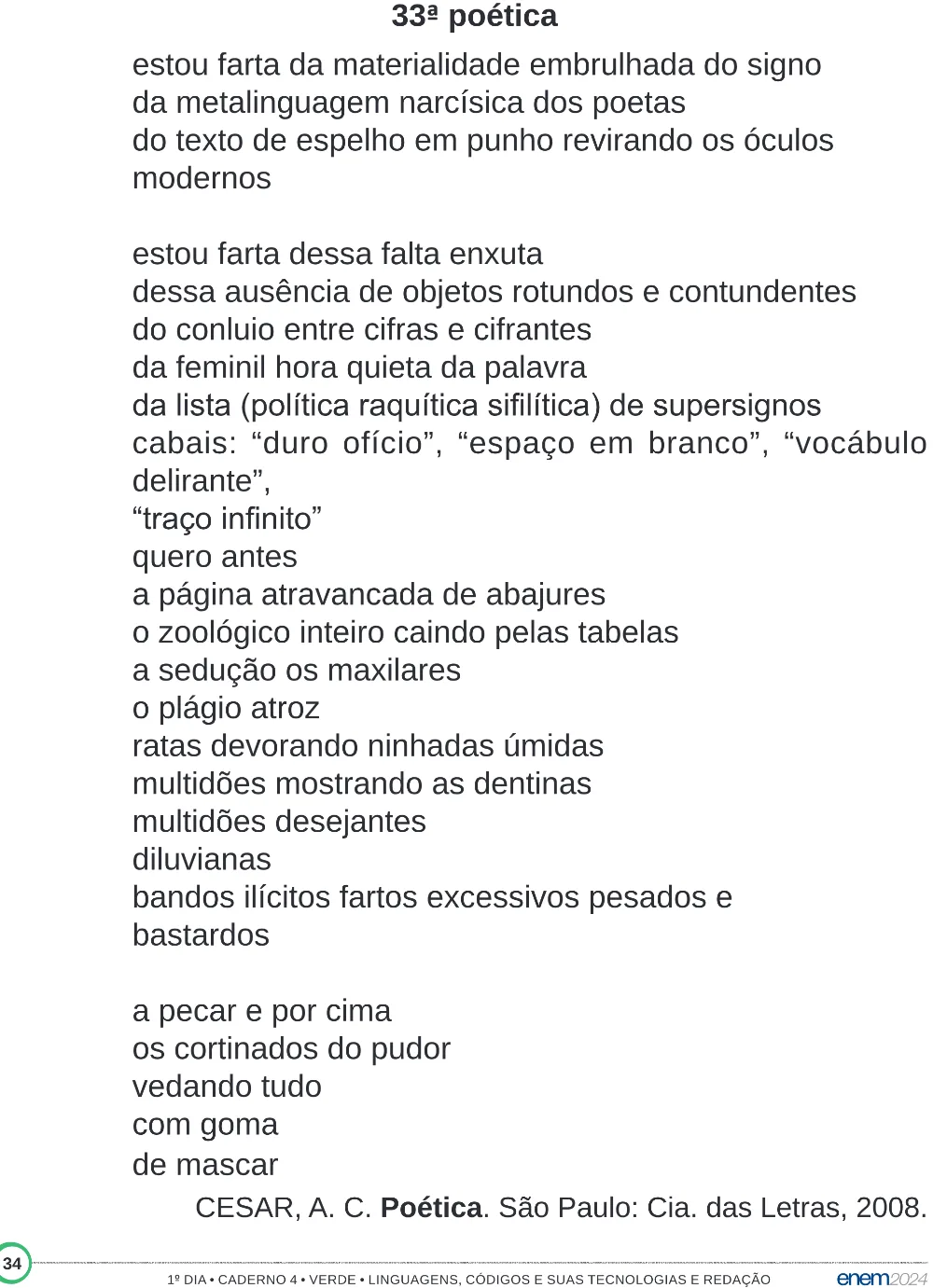 Trecho original com figura, tabela ou fórmula da questão 27 do ENEM 2024 - 1º Dia – Caderno 4 – Verde (Superampliada) – Reaplicação/PPL.