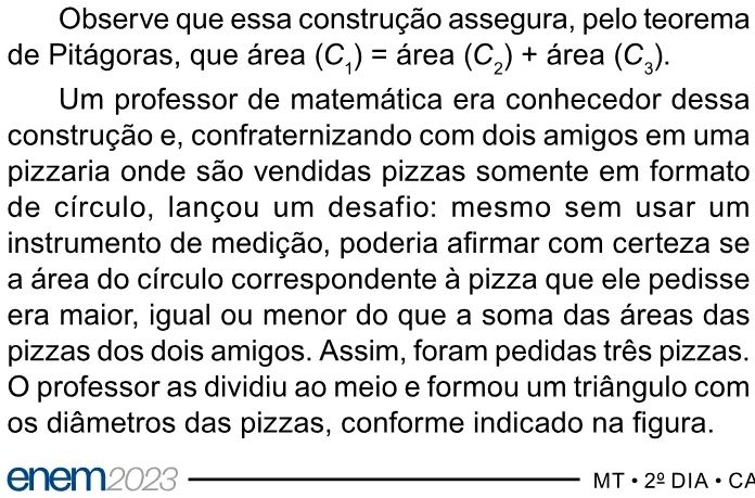Trecho original com figura, tabela ou fórmula da questão 179 do ENEM 2023 - 2º Dia – Caderno 8 – Rosa – Aplicação Regular.