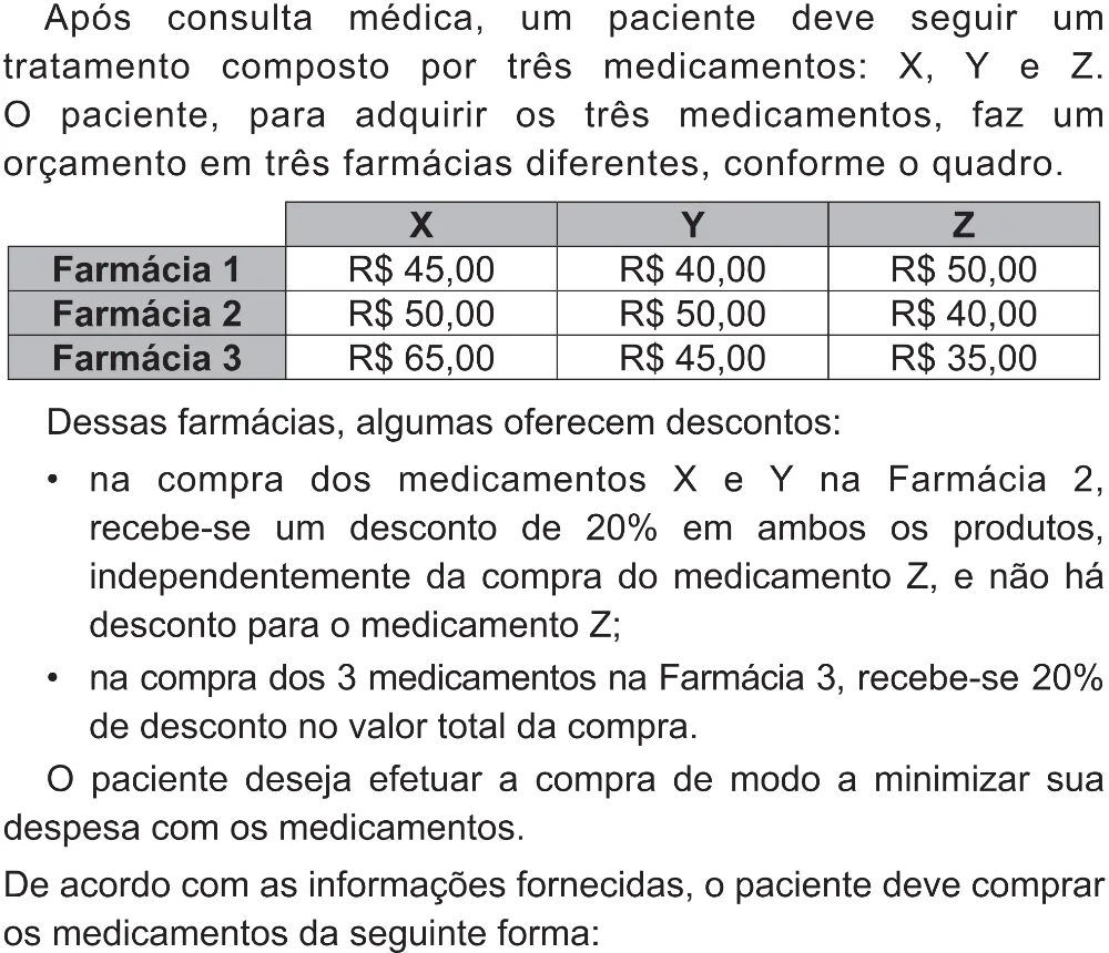 Trecho original com figura, tabela ou fórmula da questão 143 do ENEM 2021 - 2º Dia – Caderno 12 – Verde (Libras – Superampliada) – Aplicação Regular.