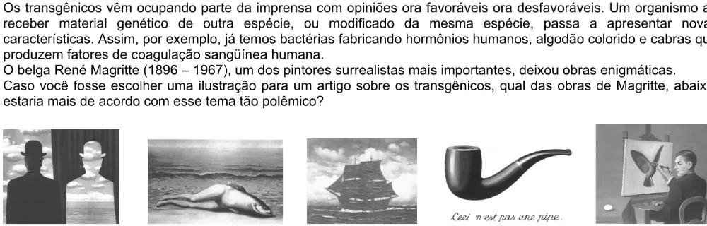 Trecho original com figura, tabela ou fórmula da questão 44 do ENEM 2005 - Caderno Amarelo.