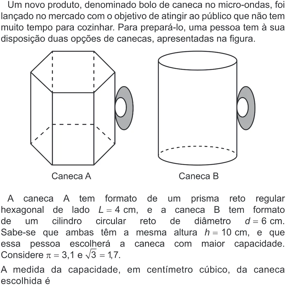 Trecho original com figura, tabela ou fórmula da questão 165 do ENEM 2022 - 2º Dia – Caderno 6 – Cinza (Superampliada) – Reaplicação/PPL.