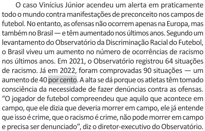 Trecho original com figura, tabela ou fórmula da questão 14 do ENEM 2025 - 1º Dia – Caderno 9 – Laranja (Braile e ledor) – Aplicação Regular - (Ledor) - Belém, Ananindeua e Marituba.