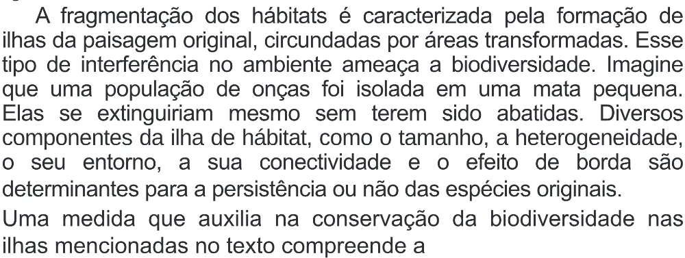 Trecho original com figura, tabela ou fórmula da questão 116 do ENEM 2020 - 2º Dia - Caderno 8 – Rosa (Superampliada) – Aplicação Regular.