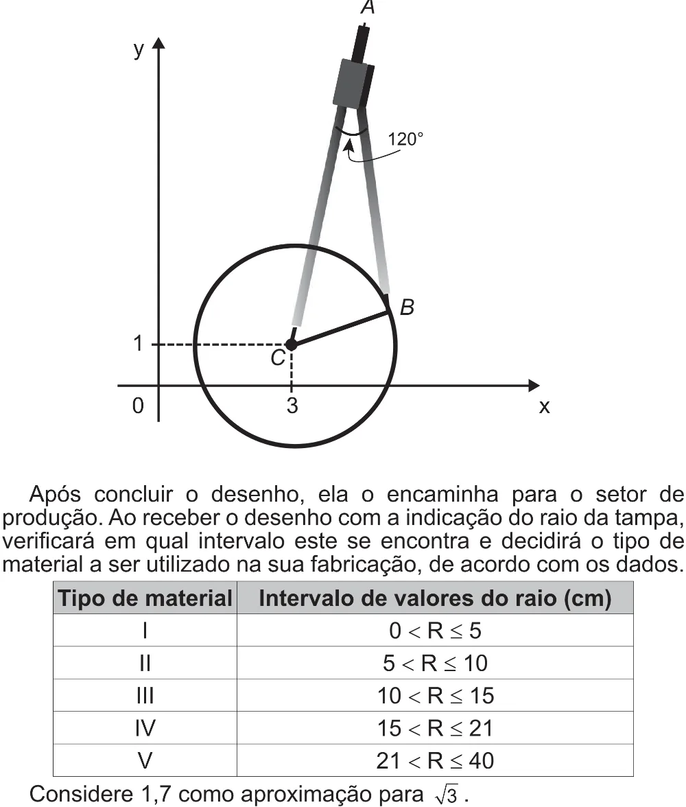 Trecho original com figura, tabela ou fórmula da questão 163 do ENEM 2017 - 2º Dia - Caderno 5 – Amarelo (Superampliada) – Aplicação regular.