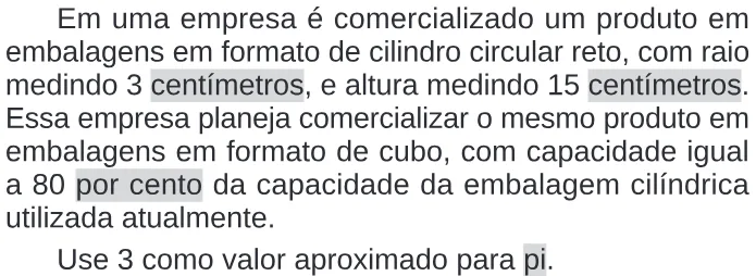 Trecho original com figura, tabela ou fórmula da questão 146 do ENEM 2024 - 2º Dia – Caderno 11 – Laranja (braile e ledor) – Aplicação Regular.
