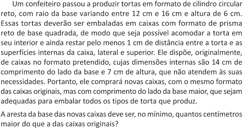 Trecho original com figura, tabela ou fórmula da questão 168 do ENEM 2025 - 2º Dia – Caderno 11 – Laranja (Braile e ledor) – Aplicação Regular - (Superampliada).
