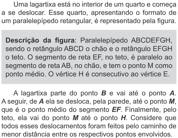 Trecho original com figura, tabela ou fórmula da questão 175 do ENEM 2017 - 2º Dia - Caderno 11 - Laranja – Reaplicação/PPL - Ledor.