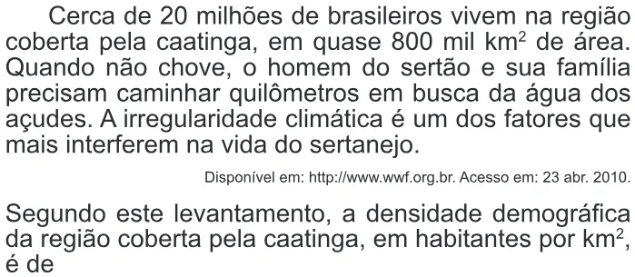 Trecho original com figura, tabela ou fórmula da questão 161 do ENEM 2011 - 2º Dia - Caderno 7 - Azul – Aplicação regular.
