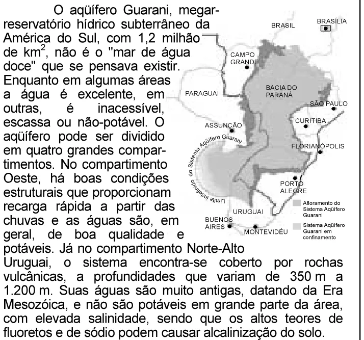 Trecho original com figura, tabela ou fórmula da questão 40 do ENEM 2006 - Caderno Amarelo.