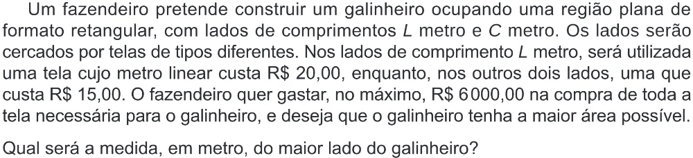 Trecho original com figura, tabela ou fórmula da questão 143 do ENEM 2024 - 2º Dia – Caderno 8 – Verde – Aplicação Regular - (Ampliada).
