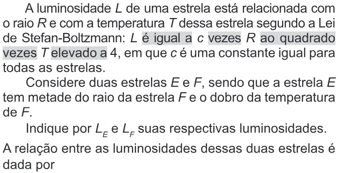 Trecho original com figura, tabela ou fórmula da questão 166 do ENEM 2022 - 2º Dia – Caderno 11 – Laranja (braile e ledor) – Aplicação Regular.
