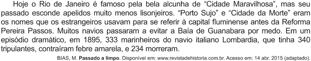 Trecho original com figura, tabela ou fórmula da questão 62 do ENEM 2021 - 1º Dia – Caderno 2 – Amarelo (Ampliada) – Reaplicação/PPL/Segunda Oportunidade.