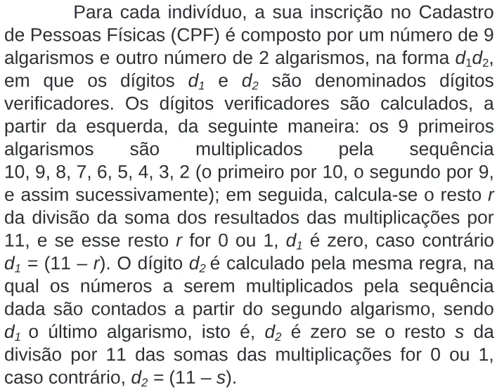 Trecho original com figura, tabela ou fórmula da questão 156 do ENEM 2009 - 2º Dia - Caderno 7 - Azul.