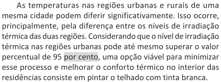 Trecho original com figura, tabela ou fórmula da questão 96 do ENEM 2025 - 2º Dia – Caderno 11 – Laranja (Braile e ledor) – Aplicação Regular - (Ledor) - Belém, Ananindeua e Marituba.