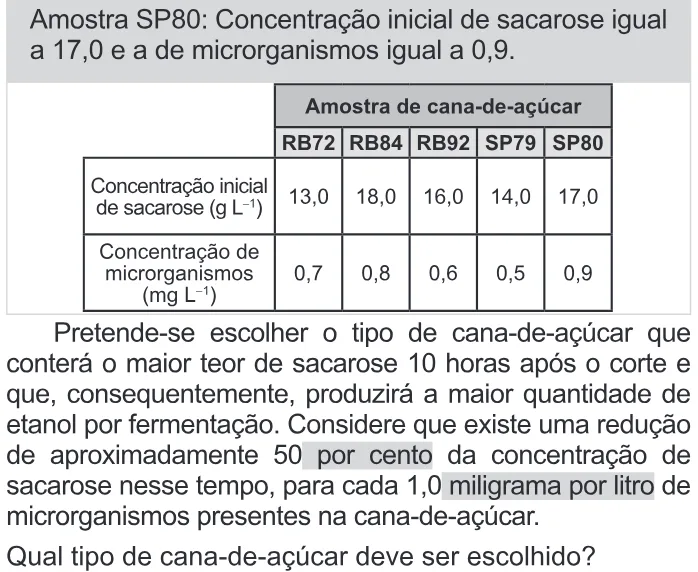 Trecho original com figura, tabela ou fórmula da questão 126 do ENEM 2022 - 2º Dia – Caderno 11 – Laranja (braile e ledor) – Aplicação Regular.
