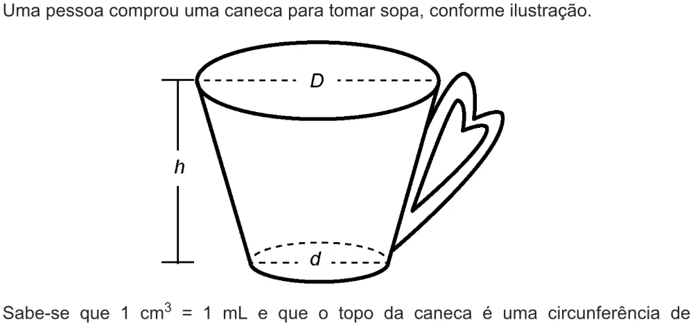 Trecho original com figura, tabela ou fórmula da questão 164 do ENEM 2021 - 2º Dia – Caderno 6 – Cinza – Aplicação digital.