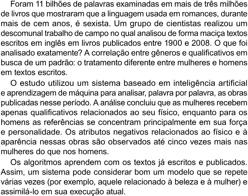 Trecho original com figura, tabela ou fórmula da questão 31 do ENEM 2023 - 1º Dia – Caderno 4 – Rosa (Superampliada) – Reaplicação/PPL.