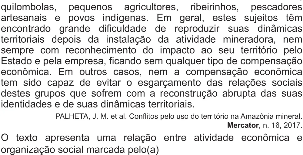 Trecho original com figura, tabela ou fórmula da questão 68 do ENEM 2021 - 1º Dia – Caderno 2 – Amarelo (Superampliada) – Aplicação Regular.