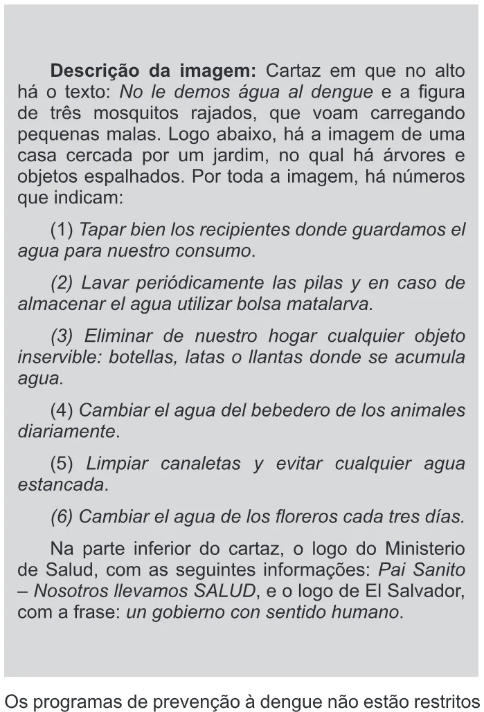Trecho original com figura, tabela ou fórmula da questão 91 (espanhol) do ENEM 2015 - 2º Dia - Caderno 14 - Cinza – Reaplicação/PPL - Ledor.