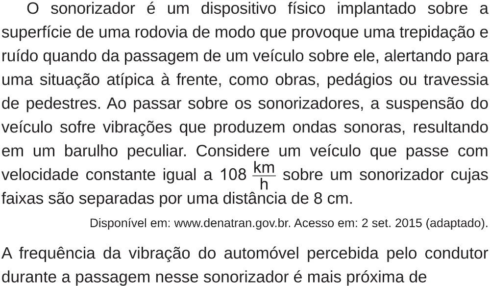 Trecho original com figura, tabela ou fórmula da questão 117 do ENEM 2018 - 2º Dia - Caderno 5 – Amarelo (Superampliada) – Aplicação regular.