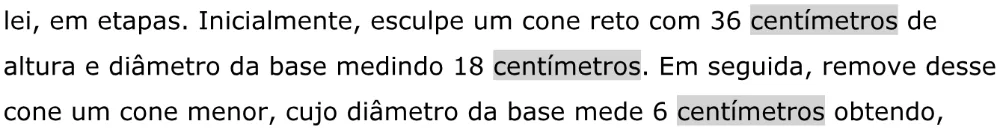 Trecho original com figura, tabela ou fórmula da questão 150 do ENEM 2023 - 2º Dia – Caderno 11 – Laranja (braile e ledor) – Aplicação Regular - Caderno 11 – Laranja – Leitor de tela (NVDA) - Matemática e suas Tecnologias.
