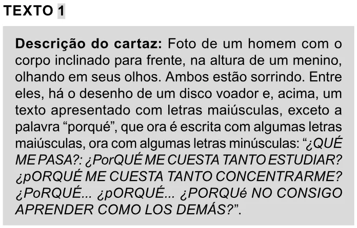 Trecho original com figura, tabela ou fórmula da questão 2 (espanhol) do ENEM 2023 - 1º Dia – Caderno 9 – Laranja (Braile e ledor) – Aplicação Regular.
