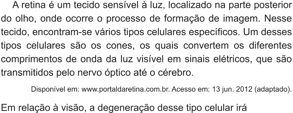 Trecho original com figura, tabela ou fórmula da questão 135 do ENEM 2017 - 2º Dia - Caderno 5 – Amarelo (Superampliada) – Aplicação regular.