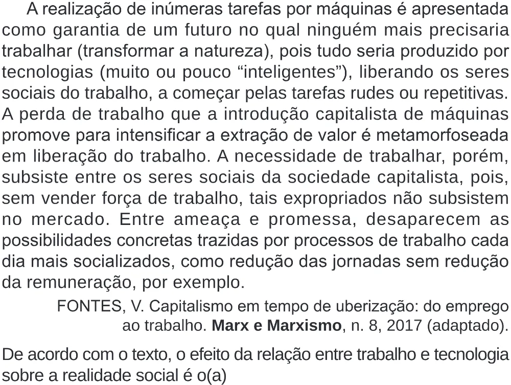 Trecho original com figura, tabela ou fórmula da questão 47 do ENEM 2024 - 1º Dia – Caderno 4 – Verde (Superampliada) – Reaplicação/PPL.