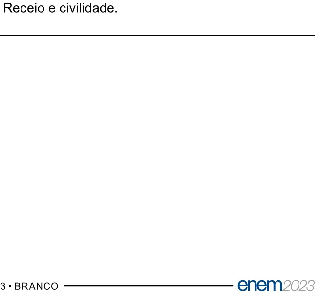 Alternativa E da questão 71 do ENEM 2023 - 1º Dia – Caderno 3 – Branco – Aplicação Regular.