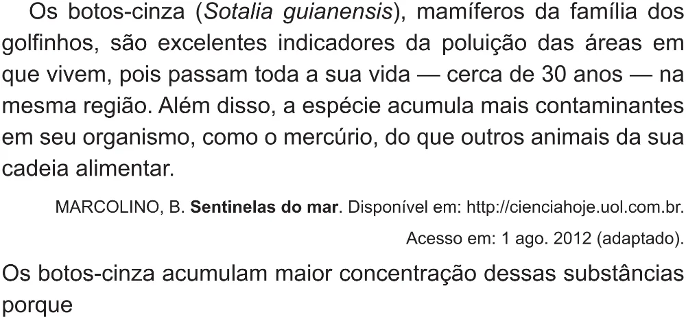 Trecho original com figura, tabela ou fórmula da questão 112 do ENEM 2017 - 2º Dia - Caderno 5 – Amarelo (Superampliada) – Aplicação regular.