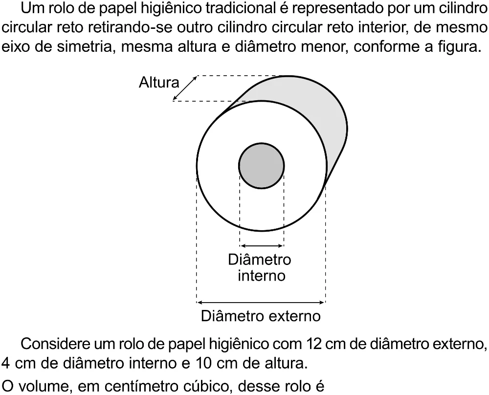 Trecho original com figura, tabela ou fórmula da questão 139 do ENEM 2023 - 2º Dia – Caderno 8 – Rosa (Superampliada) – Reaplicação/PPL.
