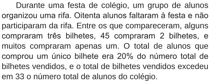 Trecho original com figura, tabela ou fórmula da questão 168 do ENEM 2018 - 2º Dia - Caderno 5 - Amarelo – Aplicação regular.