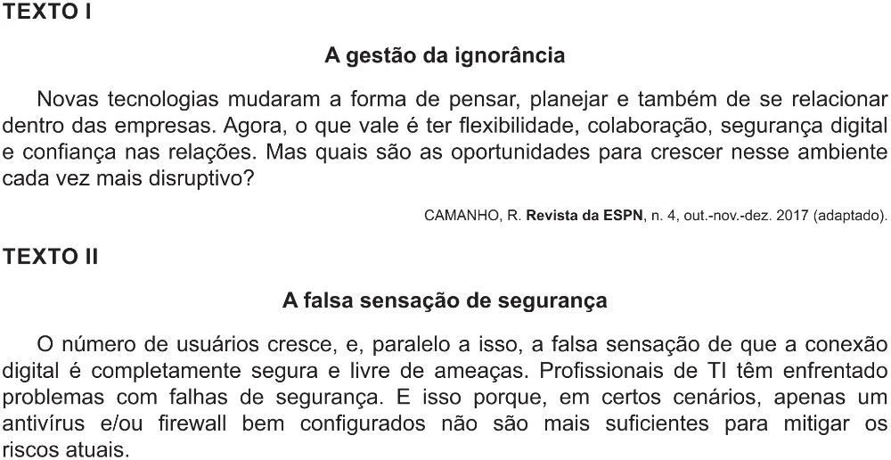 Trecho original com figura, tabela ou fórmula da questão 34 do ENEM 2021 - 1º Dia – Caderno 2 – Amarelo (Ampliada) – Reaplicação/PPL/Segunda Oportunidade.