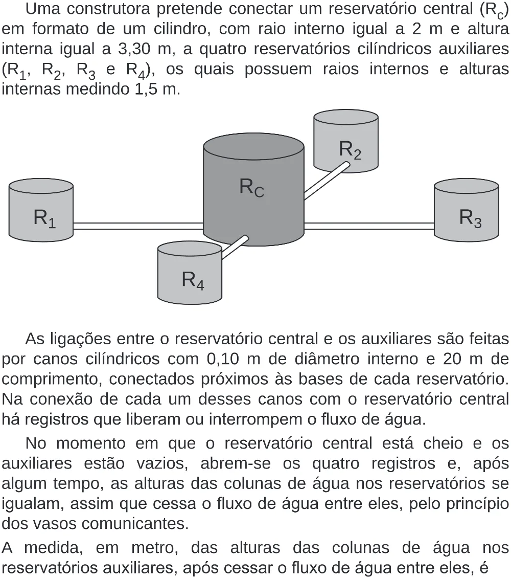 Trecho original com figura, tabela ou fórmula da questão 170 do ENEM 2019 - 2º Dia – Caderno 6 – Cinza (Superampliada) – Aplicação Regular.