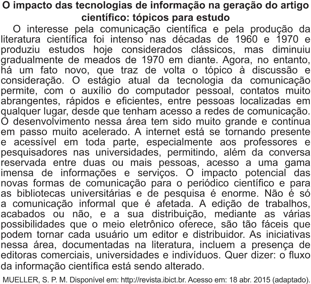 Trecho original com figura, tabela ou fórmula da questão 44 do ENEM 2021 - 1º Dia – Caderno 2 – Amarelo (Superampliada) – Reaplicação/PPL/Segunda Oportunidade.