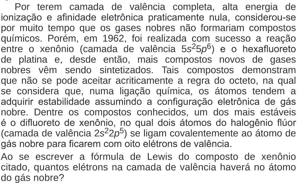 Trecho original com figura, tabela ou fórmula da questão 121 do ENEM 2019 - 2º Dia – Caderno 6 – Cinza (Superampliada) – Aplicação Regular.