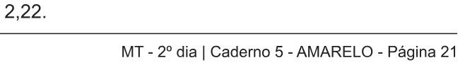 Alternativa E da questão 154 do ENEM 2018 - 2º Dia - Caderno 5 - Amarelo – Aplicação regular.