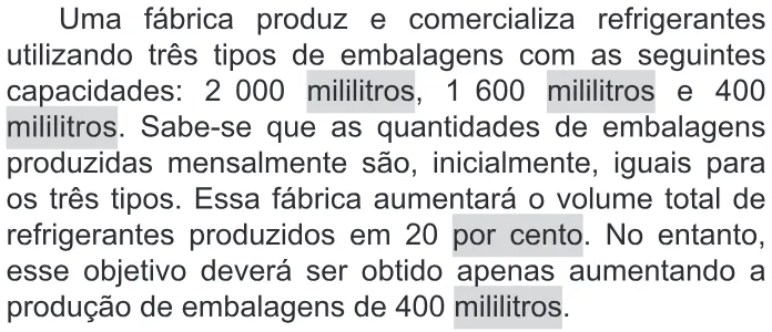 Trecho original com figura, tabela ou fórmula da questão 153 do ENEM 2020 - 2º Dia - Caderno 11 – Laranja (braile e ledor) – Aplicação Regular.