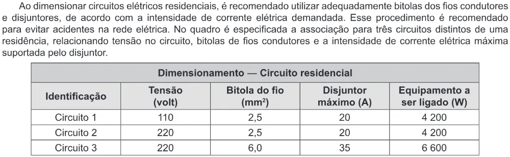Trecho original com figura, tabela ou fórmula da questão 108 do ENEM 2018 - 2º Dia - Caderno 17 - Amarelo - Reaplicação/PPL.