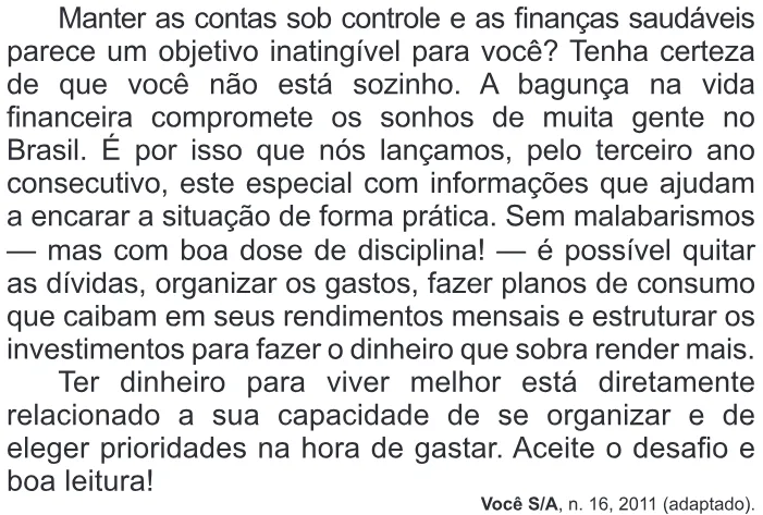 Trecho original com figura, tabela ou fórmula da questão 98 do ENEM 2015 - 2º Dia - Caderno 16 - Cinza – Reaplicação/PPL.
