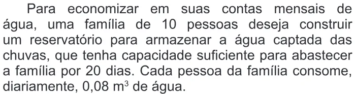 Trecho original com figura, tabela ou fórmula da questão 174 do ENEM 2015 - 2º Dia - Caderno 5 - Amarelo – Aplicação regular.