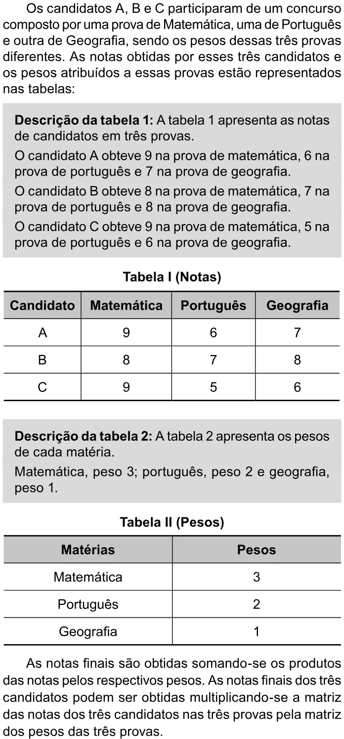 Trecho original com figura, tabela ou fórmula da questão 170 do ENEM 2023 - 2º Dia – Caderno 11 – Laranja (braile e ledor) – Reaplicação/PPL.