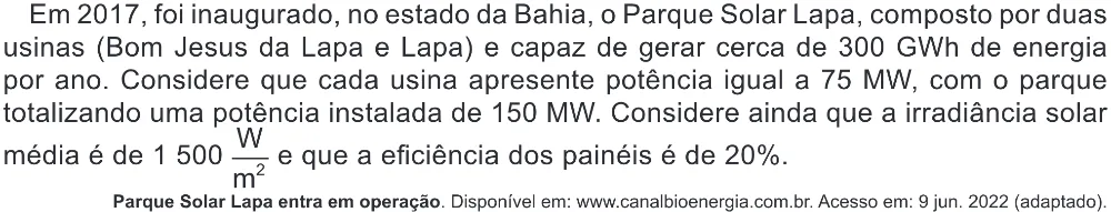 Trecho original com figura, tabela ou fórmula da questão 134 do ENEM 2022 - 2º Dia – Caderno 6 – Cinza (Ampliada) – Aplicação Regular.