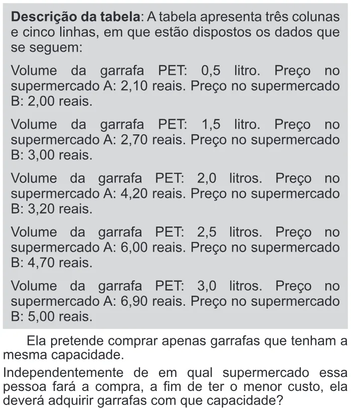 Trecho original com figura, tabela ou fórmula da questão 136 do ENEM 2017 - 2º Dia - Caderno 11 - Laranja – Reaplicação/PPL - Ledor.