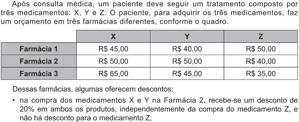 Trecho original com figura, tabela ou fórmula da questão 143 do ENEM 2021 - 2º Dia – Caderno 5 – Amarelo (Ampliada) – Aplicação Regular.