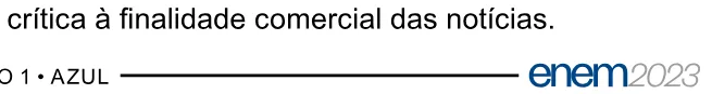 Alternativa E da questão 18 do ENEM 2023 - 1º Dia – Caderno 1 – Azul – Aplicação Regular.