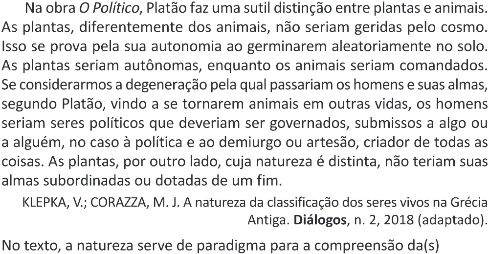 Trecho original com figura, tabela ou fórmula da questão 77 do ENEM 2025 - 1º Dia – Caderno 9 – Laranja (Braile e ledor) – Reaplicação - (Superampliada).