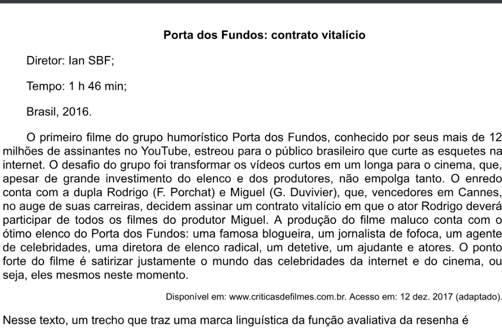 Trecho original com figura, tabela ou fórmula da questão 34 do ENEM 2020 - 1º Dia - Caderno 4 – Rosa – Espanhol – Aplicação digital.