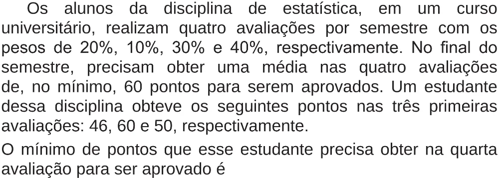 Trecho original com figura, tabela ou fórmula da questão 162 do ENEM 2018 - 2º Dia - Caderno 5 – Amarelo (Superampliada) – Aplicação regular.