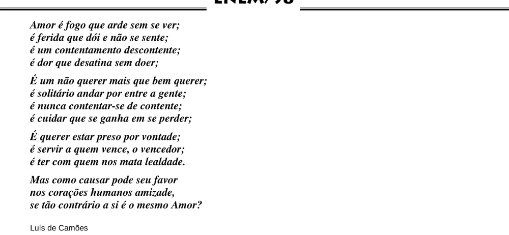 Alternativa E da questão 32 do ENEM 1998 - Caderno Amarelo.